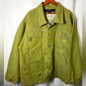 VINTAGE Sypher NYC Embroidered Mens Jacket Denim Big & Tall XXXL Hong Kong